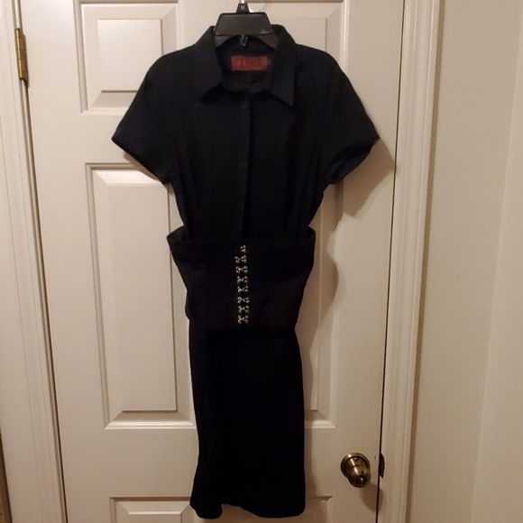 Tripp nyc Dresses & Skirts - Tripp Black Button Down Dress with Corset